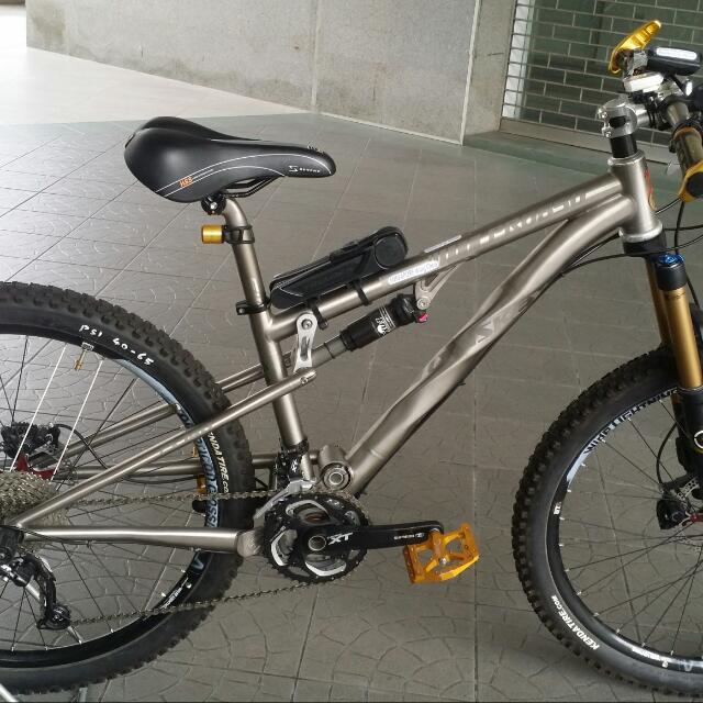 titanium full suspension mtb