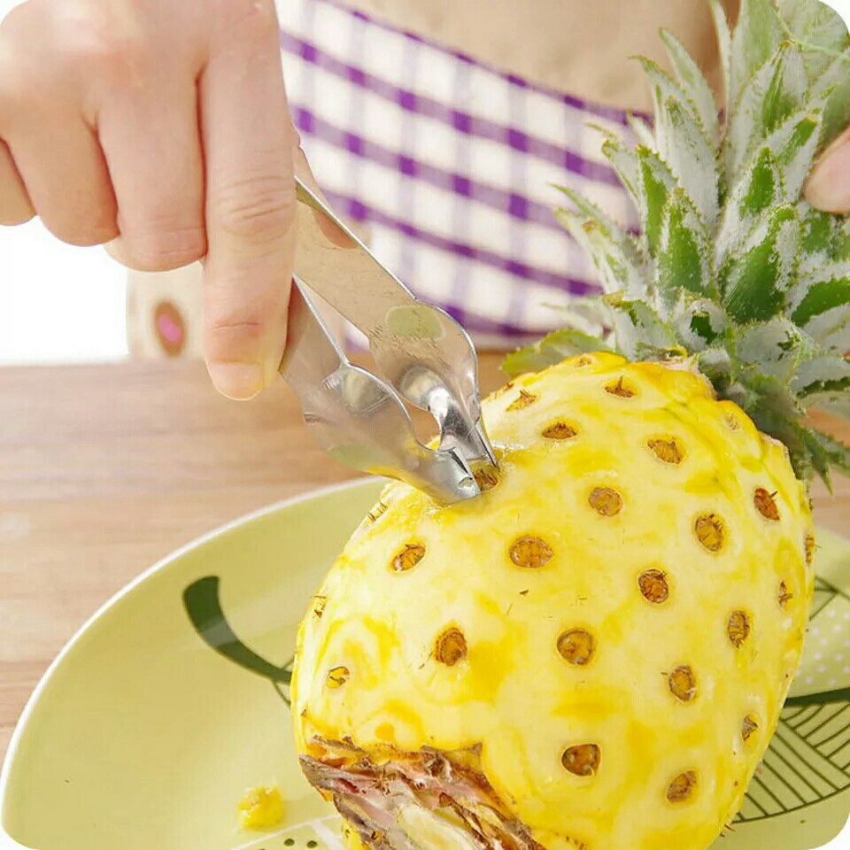 Practical Stainless Steel Cutter Pineapple Eye Peeler Pineapple Seed Remover Clip Home Kitchen Tools Furniture Home Living Bathroom Kitchen Fixtures On Carousell