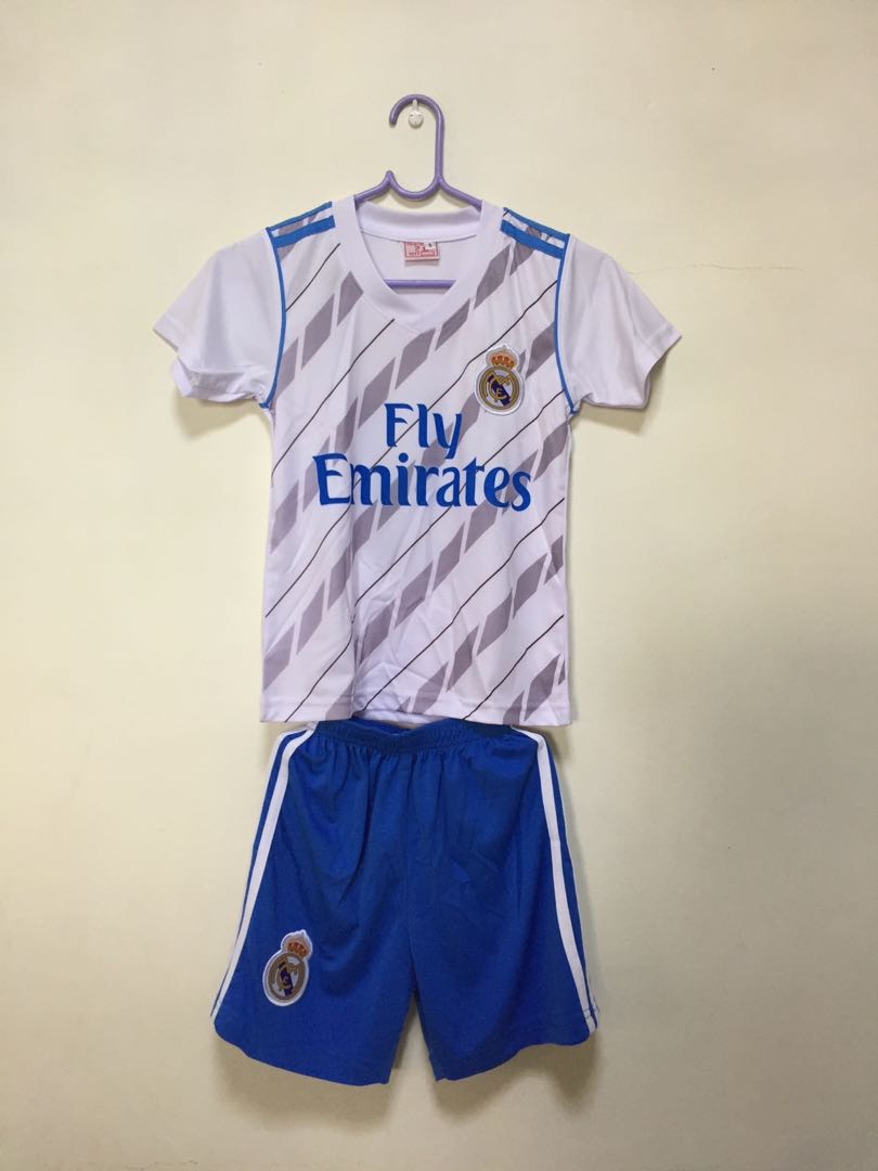 Real Madrid Kids Jersey (Home), Men's Fashion, Activewear on Carousell