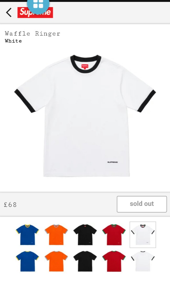 supreme waffle ringer tee