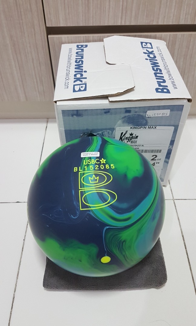 Undrilled 14lbs Brunswick Kingpin Max Bowling Ball, Sports Equipment