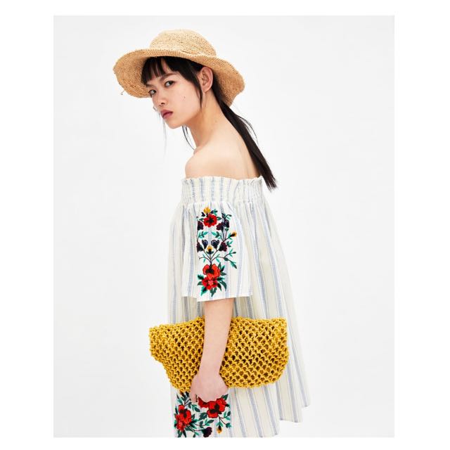 Zara embroidered striped dress floral embroidery ecru, Women's Fashion, Tops, Sleeveless on Carousell Zara embroidered striped dress floral embroidery ecru, Women's Fashion, Tops, Sleeveless on Carousell