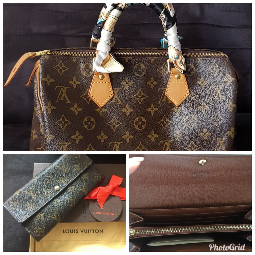 Preloved LV Sarah wallet, Luxury, Bags & Wallets on Carousell