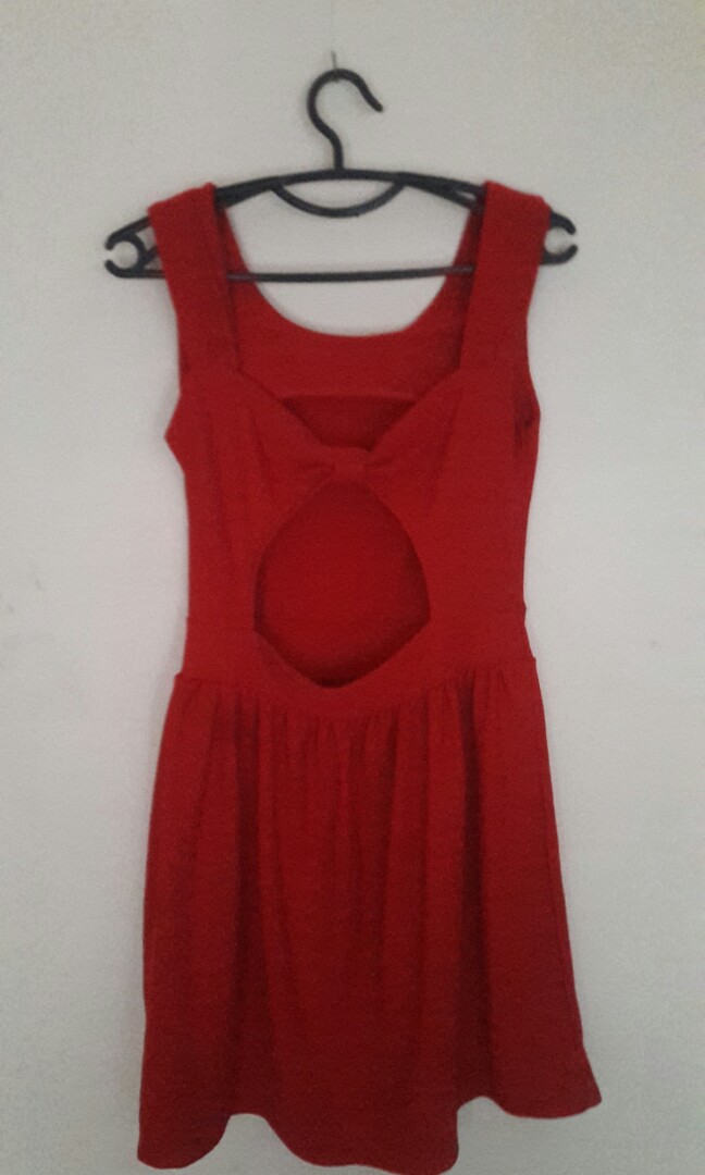 red dress in store