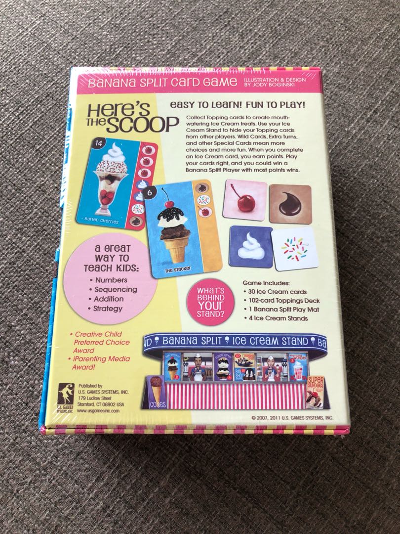 BNWT Banana Split Card Game for 2-4 players, Hobbies  Toys, Stationery   Craft, Art  Prints on Carousell