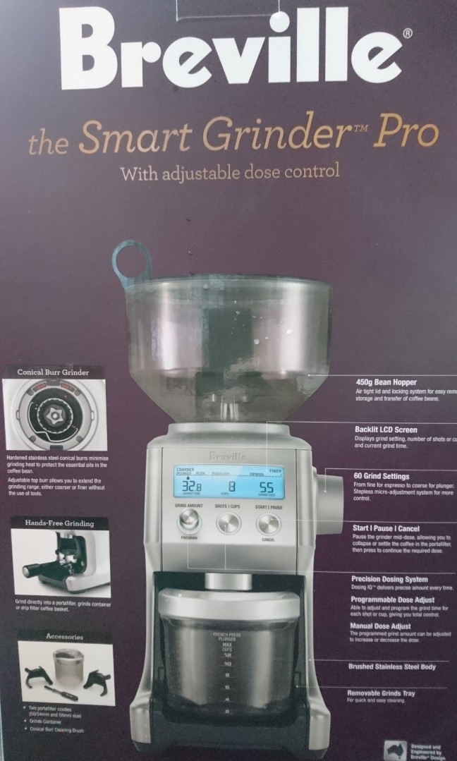 Breville Smart Grinder Pro Coffee Grinder, TV & Home Appliances