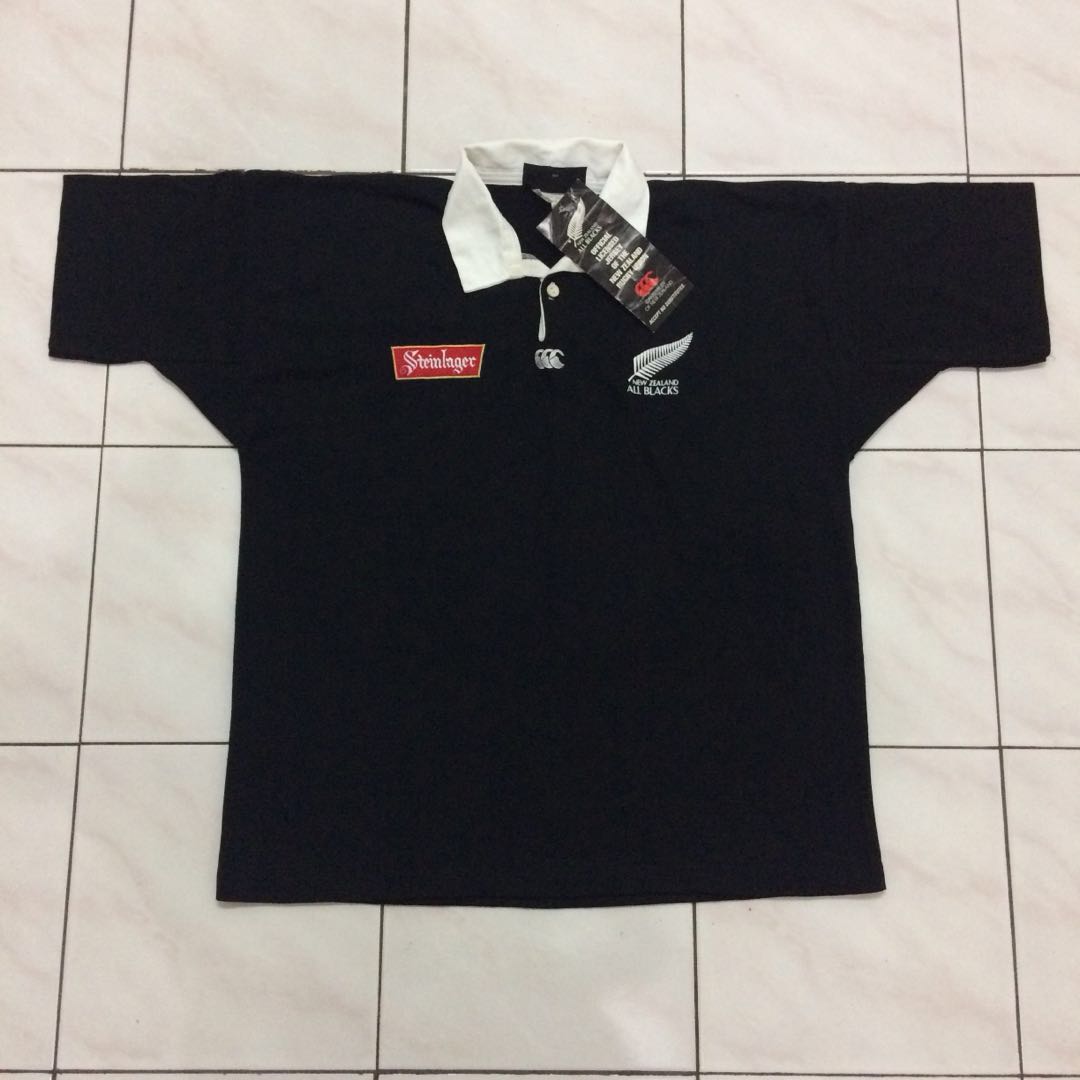 Canterbury Steinlager All Black Rugby Shirt With Tag Men s