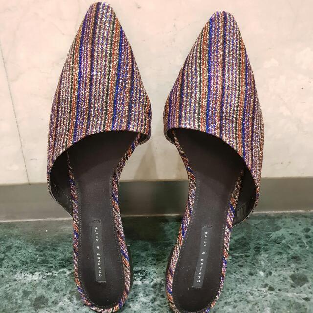 sparkly mules