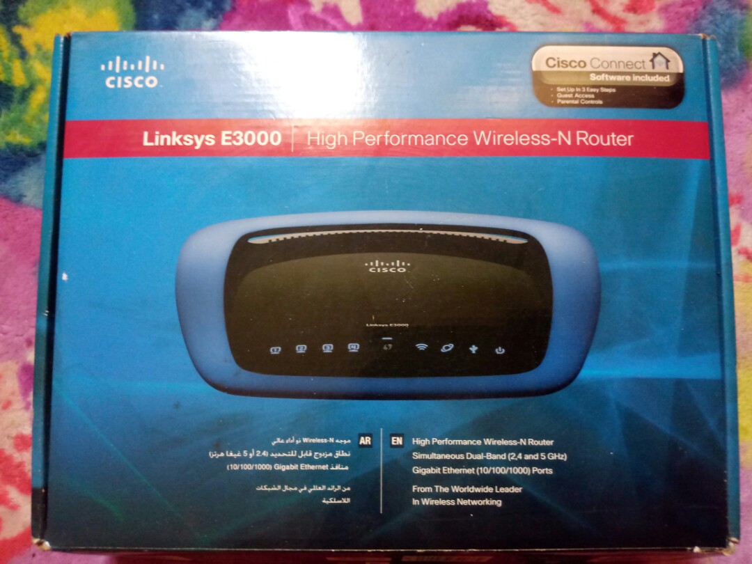 Cisco Linksys E3000 wirelessn router(flash tomato firmware
