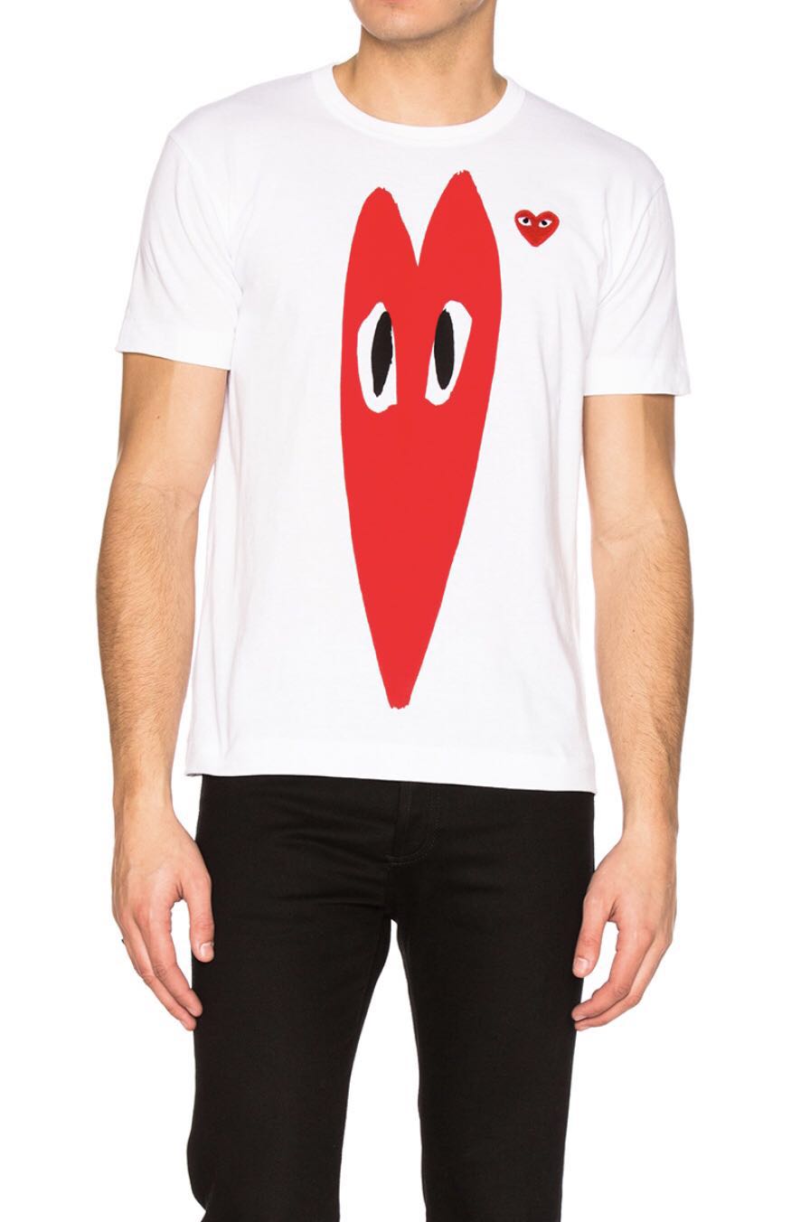 comme des garcons play t shirt sizing