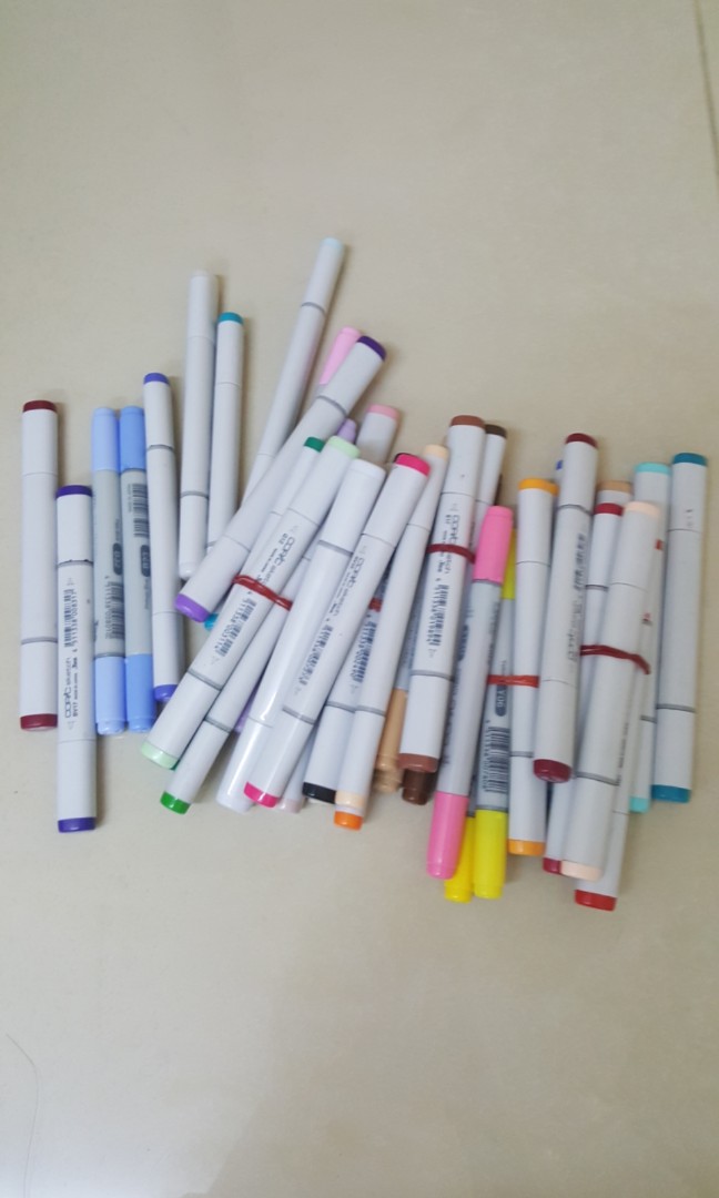 Copic Markers Books Stationery Stationery On Carousell 168 colors design marker tip pen black. carousell