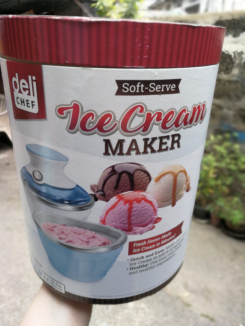 ice cream in ice cream maker