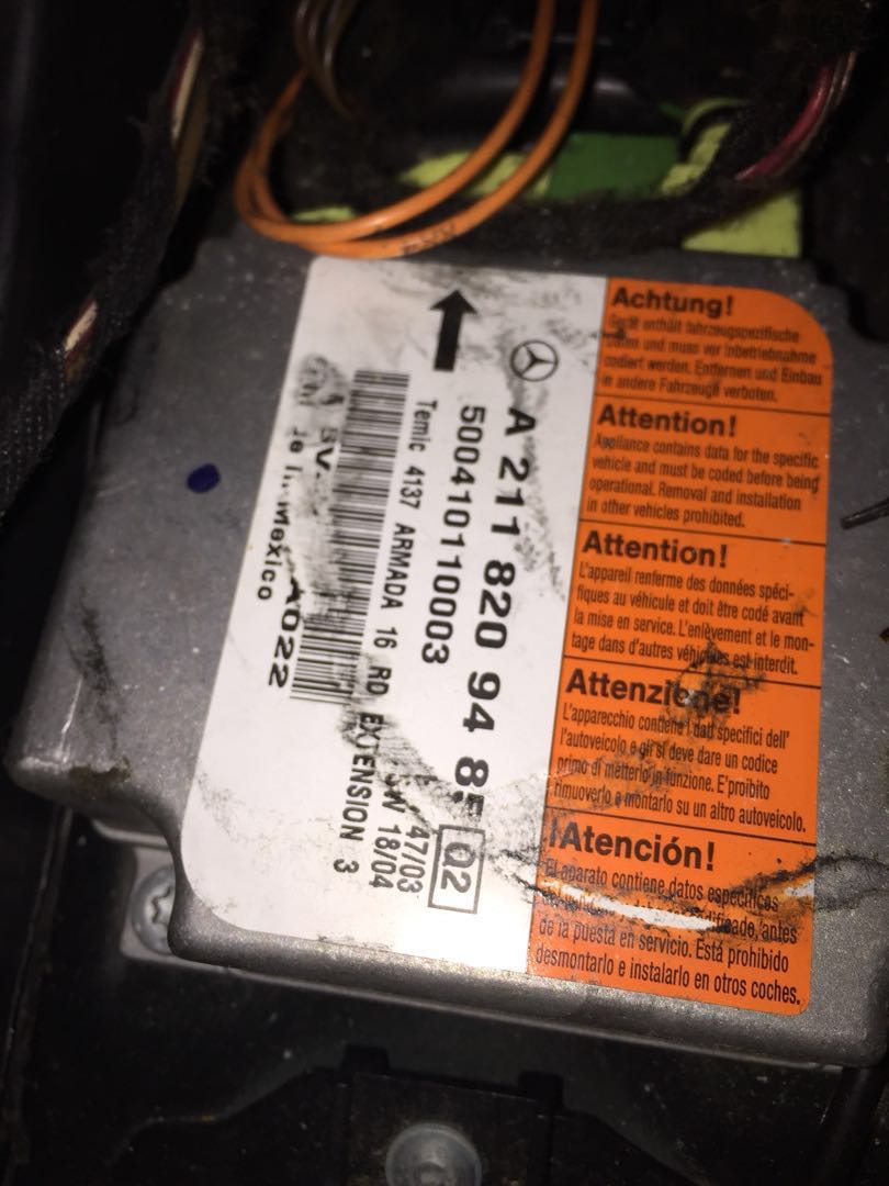 E200, 230 model w211 srs airbag control module Mercedes-Benz , Car ...