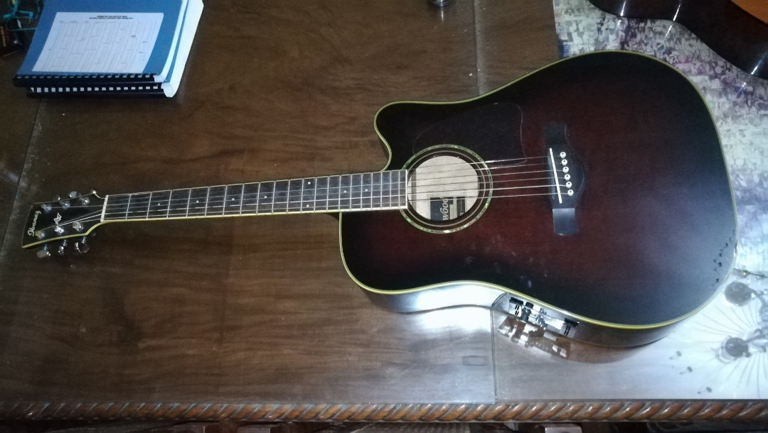 Ibanez Artwood AW300ECEDVS acousticelectric guitar (steel strings