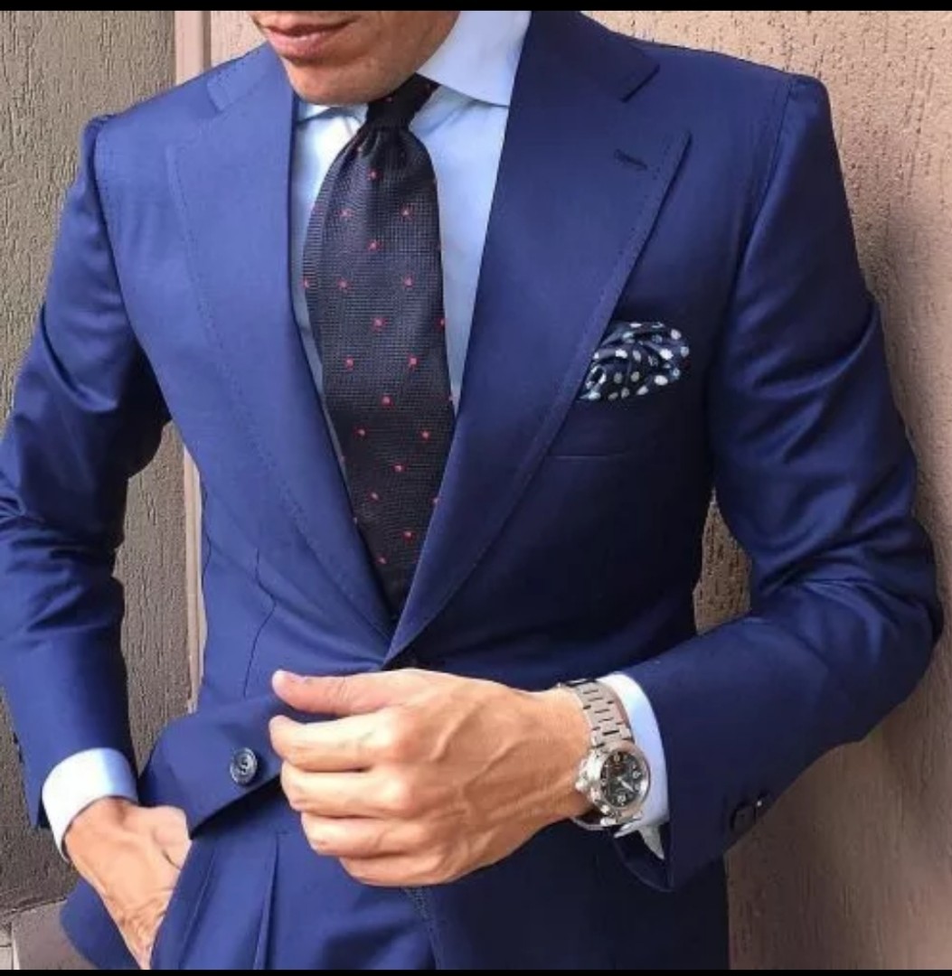 Men Bespoke Style Blue Suit Jacket Formal Business Wedding Men S Fashion Clothes Outerwear On Carousell It's made of a forest of tiny, hollow carbon tubes, each the vantablack could take the little black dress to a whole new level if it can successfully be applied to. carousell