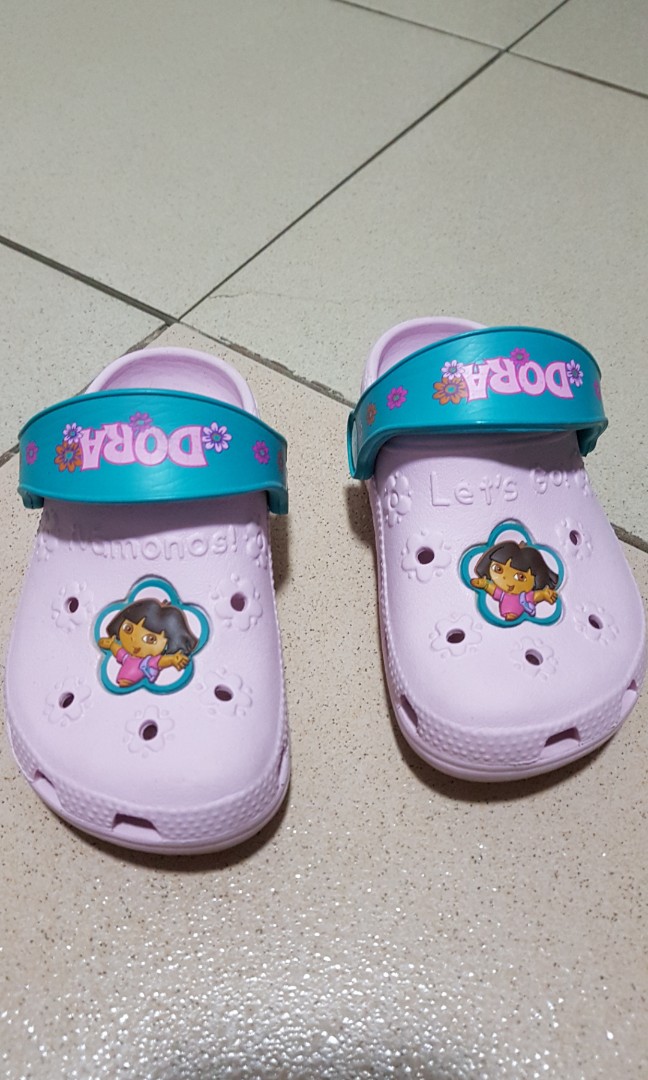 Original Crocs Dora design for little girls! (Size8/9), Babies & Kids