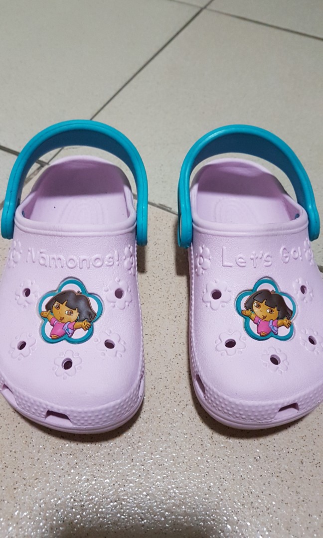 Original Crocs Dora design for little girls! (Size8/9), Babies & Kids