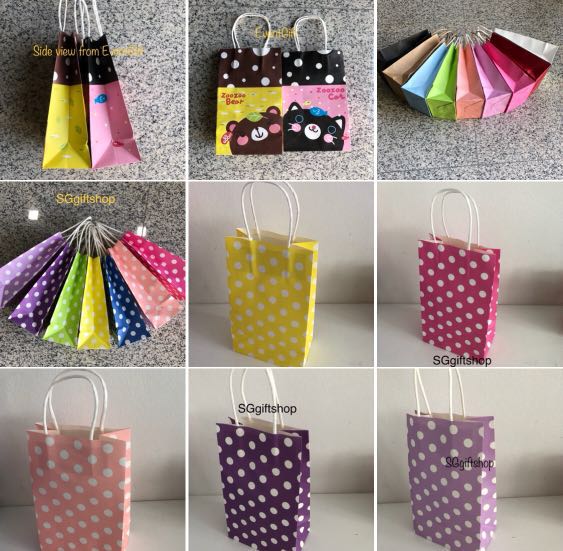 Paper Bag Kraft Bag Event Goody Bags Birthday Goodies Packages Door Gift Bag Design Craft Others On Carousell