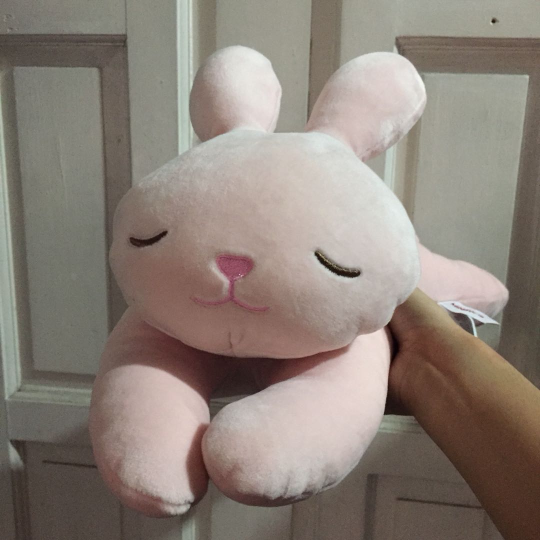 pink bunny plushie from Miniso, Babies & Kids, Infant Playtime on Carousell