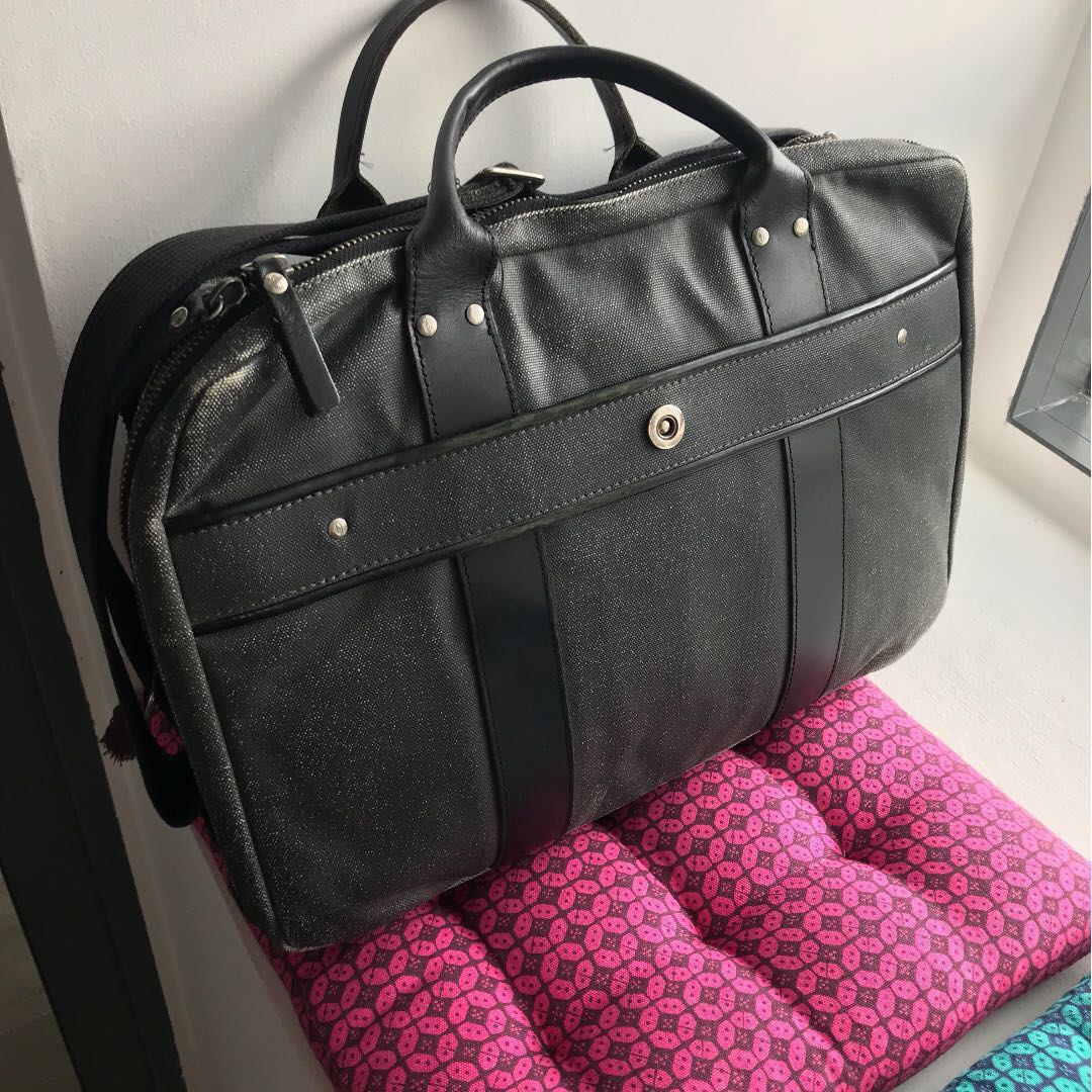 REDUCED PRICE Timbuk2 Hudson Laptop Briefcase Distilled Collection Waxed Canvas and Leather Trim Will consider any reasonable offer