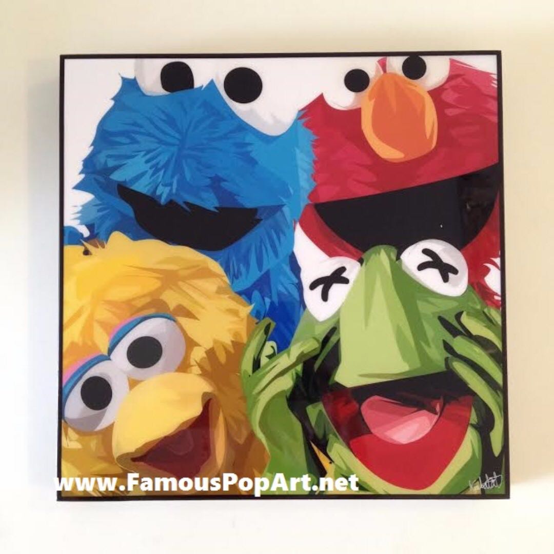 Sesame Street Popart Portrait Wall Decoration Babies Kids On