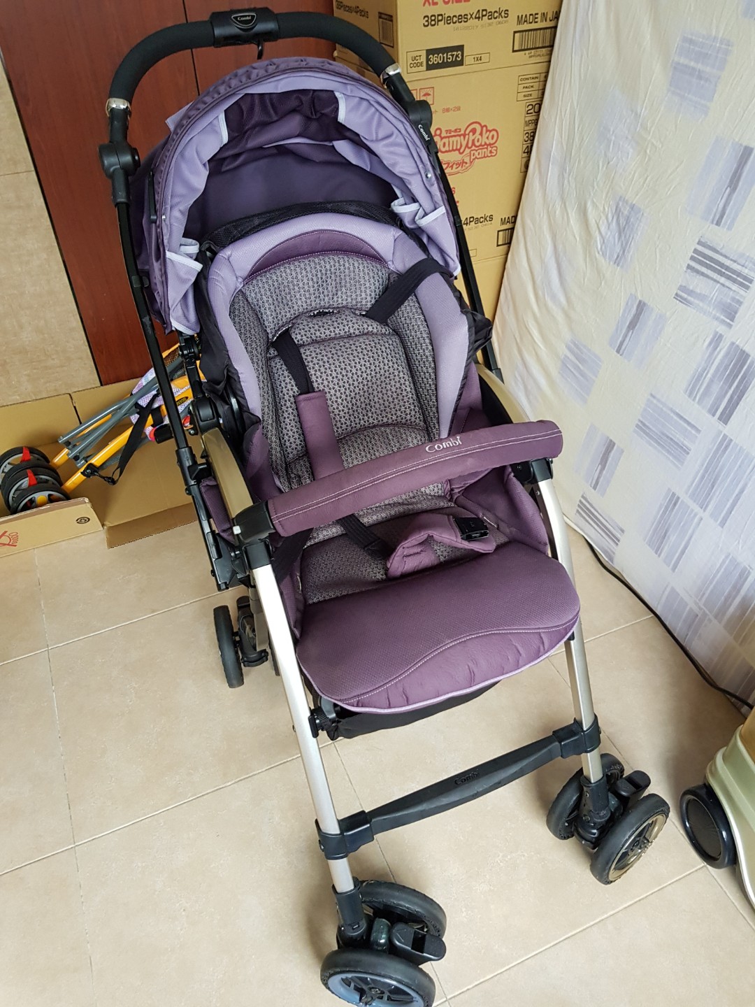 Stroller (Category: Strollers) located in Singapore. Submitted by define1011 (Listing ID 172803312, Image 2). Description: Combi Stroller Miracle Turn Elegant Condition 8/10 seldom used.. good working condition.