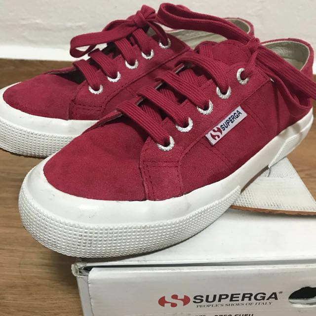 Superga Suede Shoes In Tea Rose Women S Fashion Shoes On Carousell