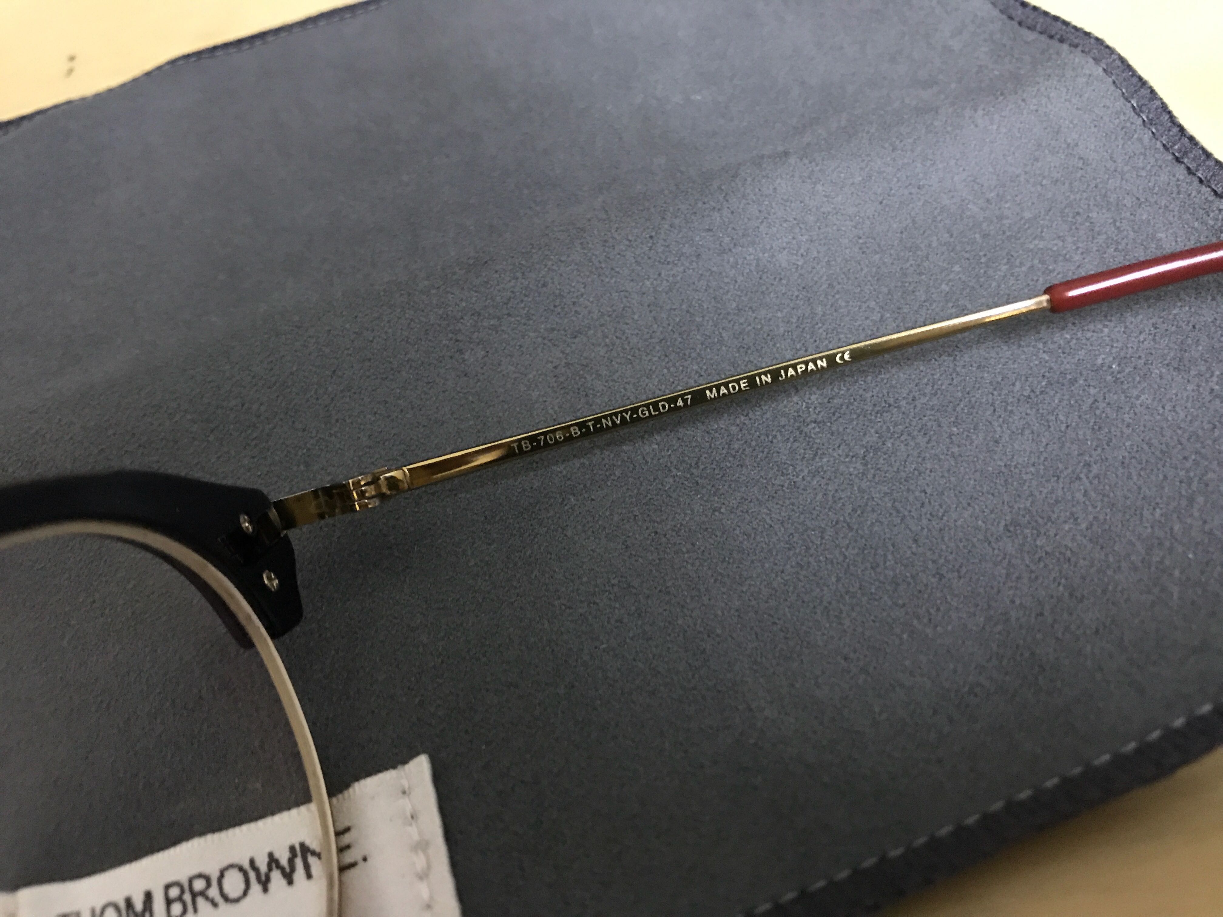 Thom Browne 眼鏡TB-706-B 深藍, 男裝, 手錶及配件, 眼鏡- Carousell