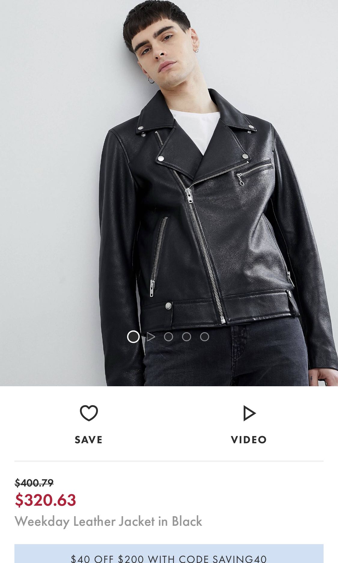 Weekday new arrivals leather jacket