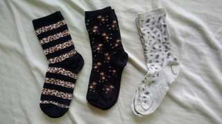 Animal Patterned Crew Socks Bundle (3 pairs)