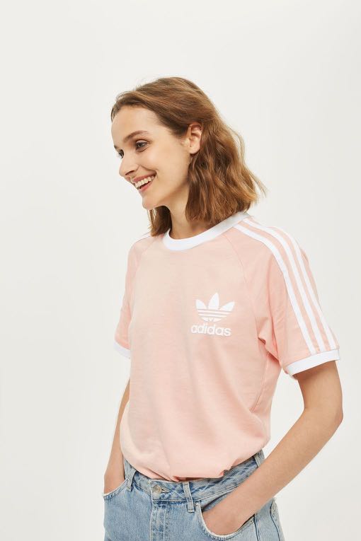 Adidas california tee pink sale
