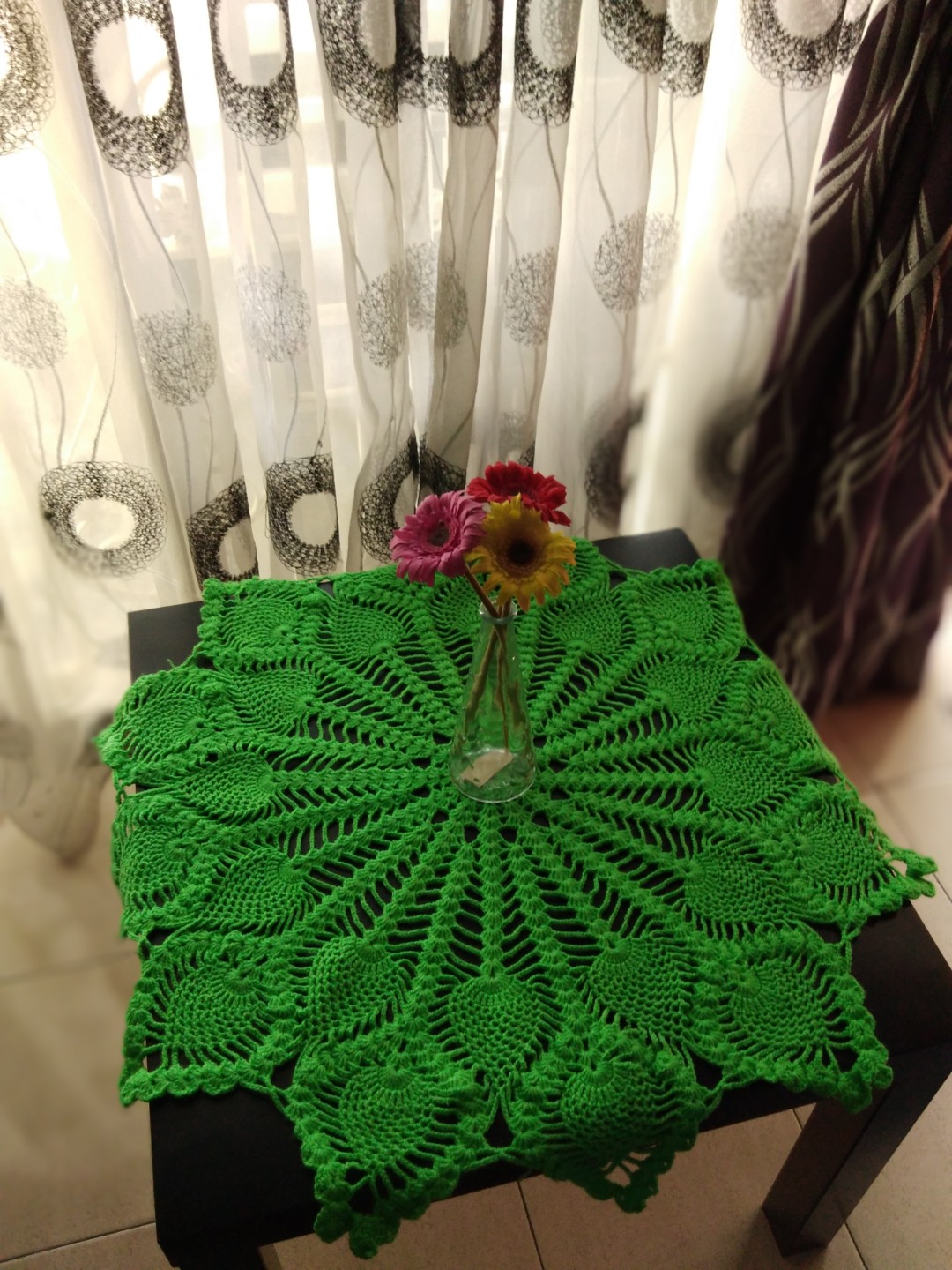 Alas Meja Benang Kait Handmade Home Furniture Home Decor On Carousell