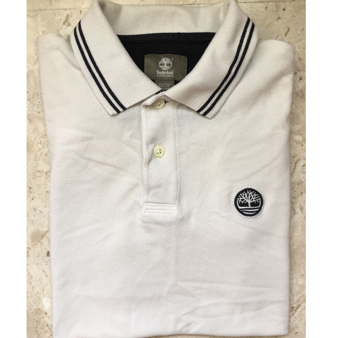 timberland white polo shirt