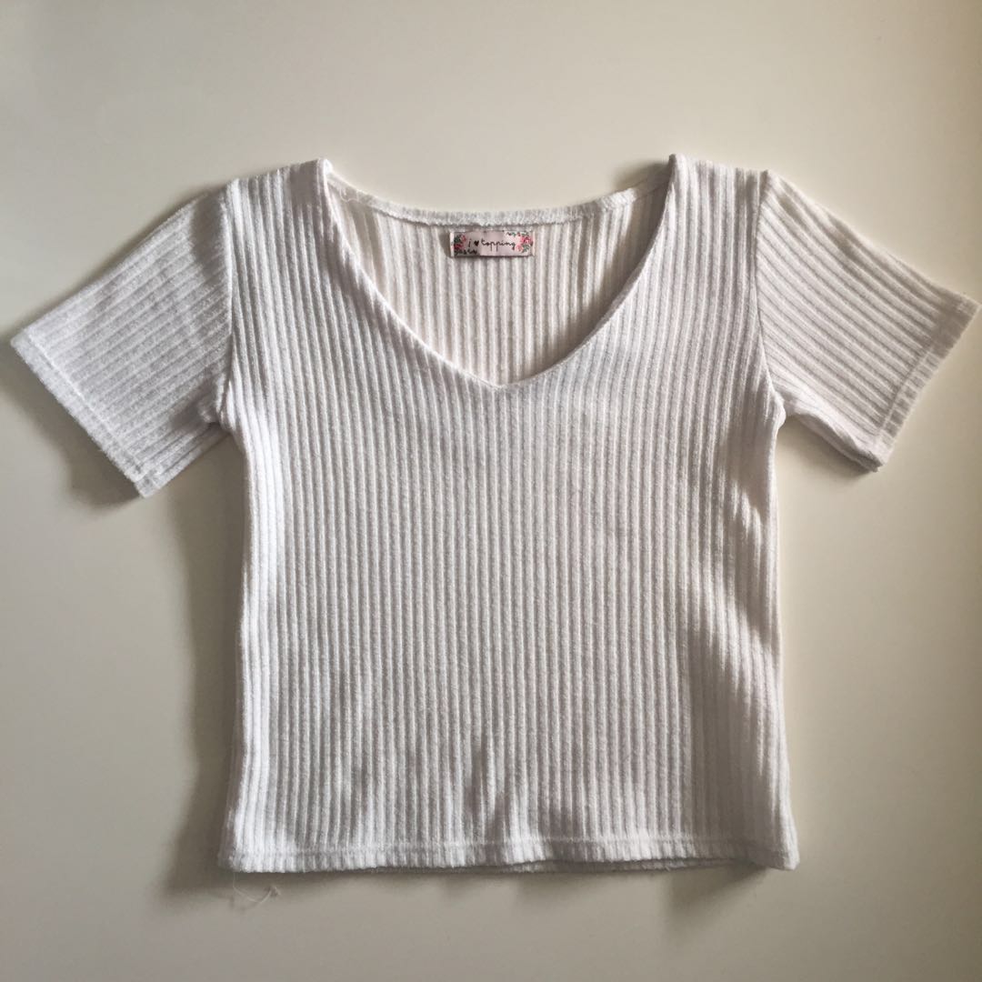 Basic White Top, Women's Fashion, Clothes, Tops on Carousell