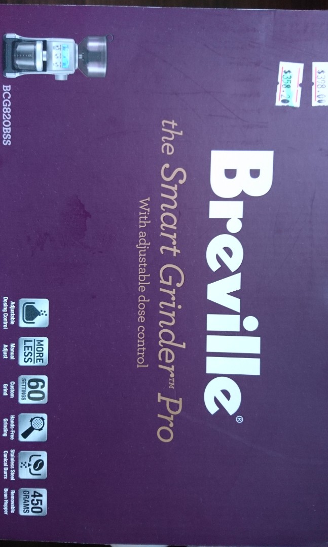 Breville Smart Grinder Pro Coffee Grinder, TV & Home Appliances