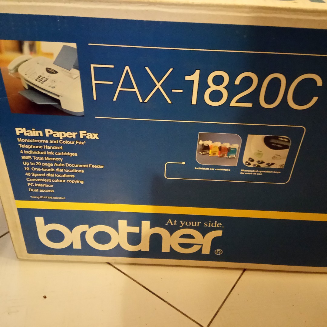 BROTHER Plain Paper Fax Machine (FAX-1820C). Brand new, never used,  Electronics, Others on Carousell