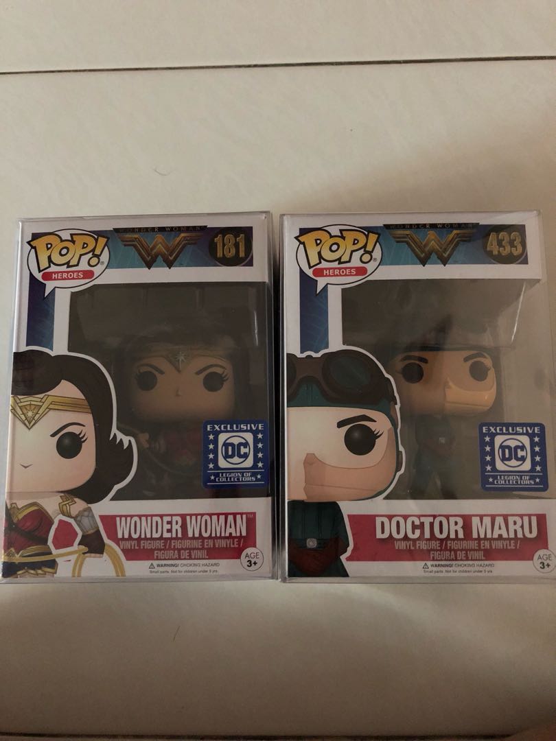 Funko pop DC Legion of Collectors Wonder Woman and Dr Maru, Hobbies ...