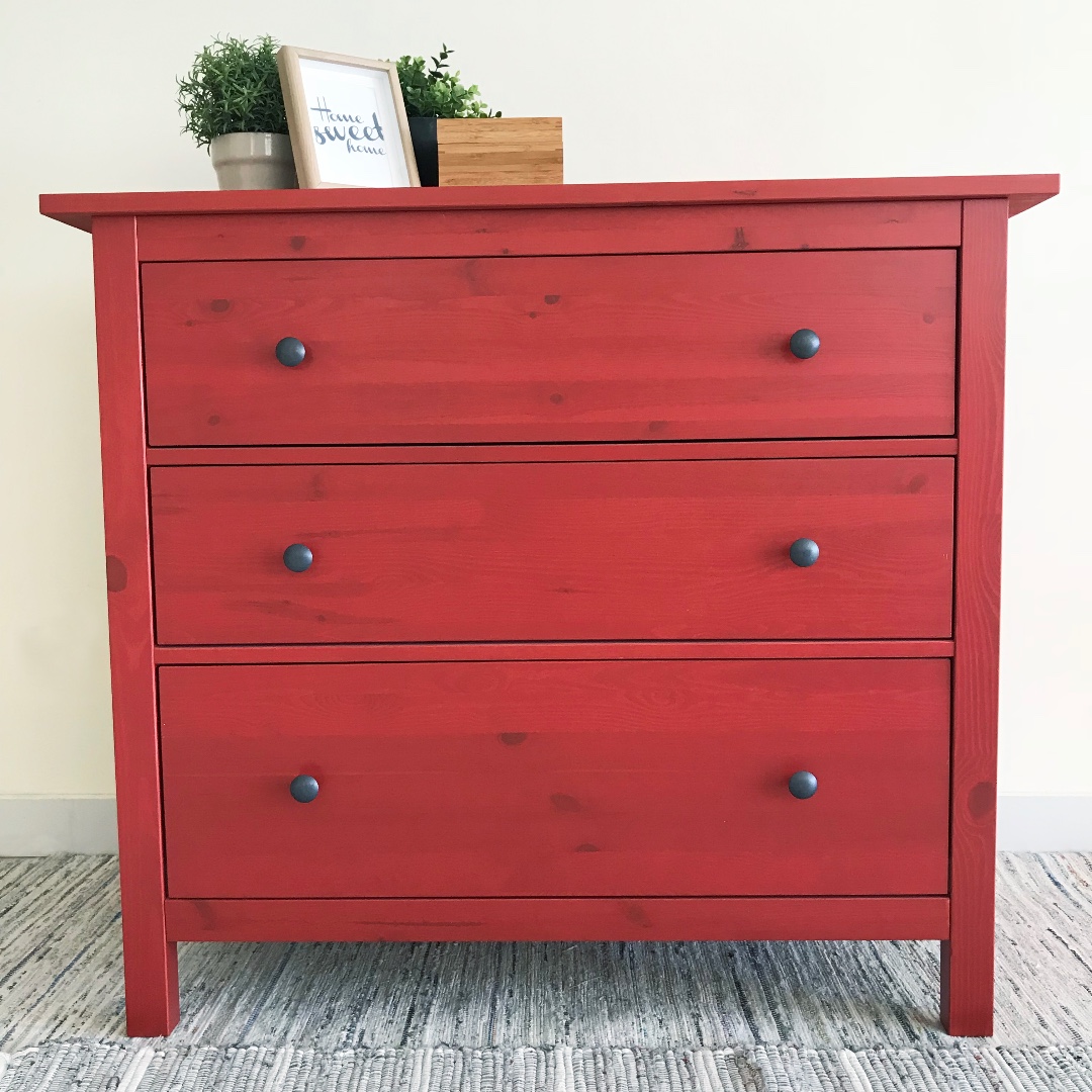 Ikea Hemnes Chest Of 3 Drawers Red Brown Home Furniture