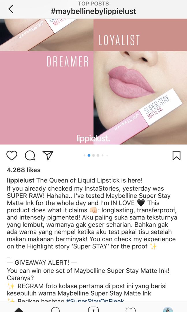 Maybelline Superstay Matte Ink Dreamer Health Beauty