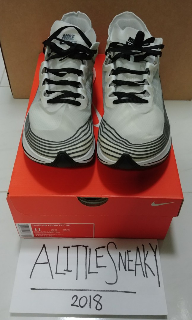 Nike Lab Zoom Fly SP White Black AA3172 101 UK 10 US 11 Men s Fashion Footwear Sneakers on Carousell