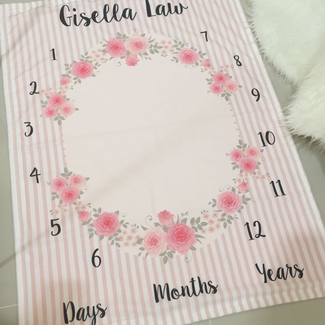 personalised baby milestone blanket australia