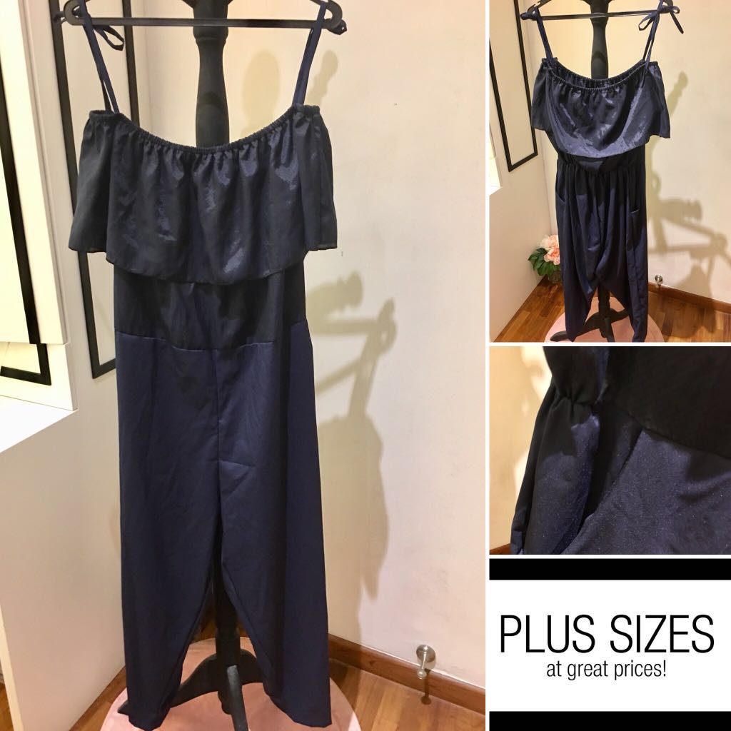 plus size blue jumpsuit