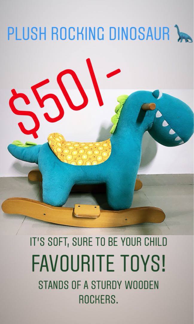 rocking dinosaur plush