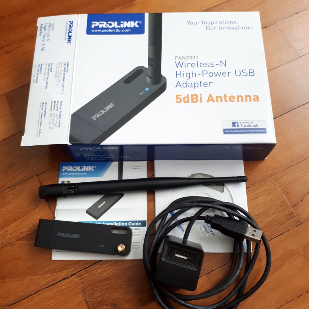 Prolink Wireless-N High Power USB Adapter, Electronics, Computer Parts ...