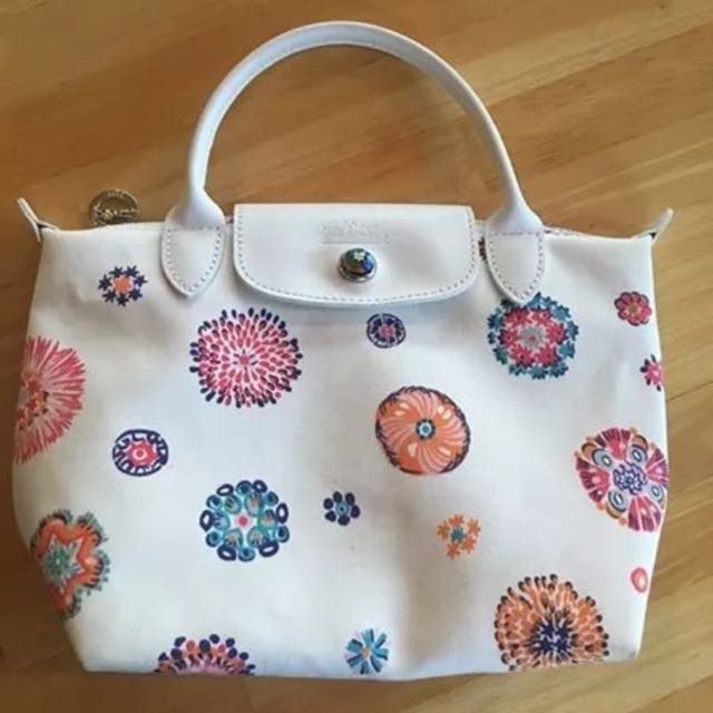 Rare Longchamp Floral Tote