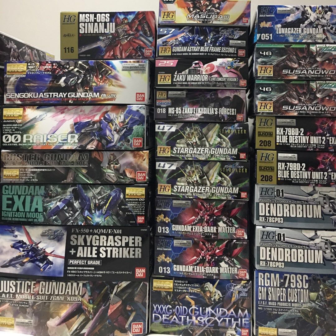 Sales Gundam Kits Hg Rg Mg Pg Toys Games Bricks Figurines On Carousell