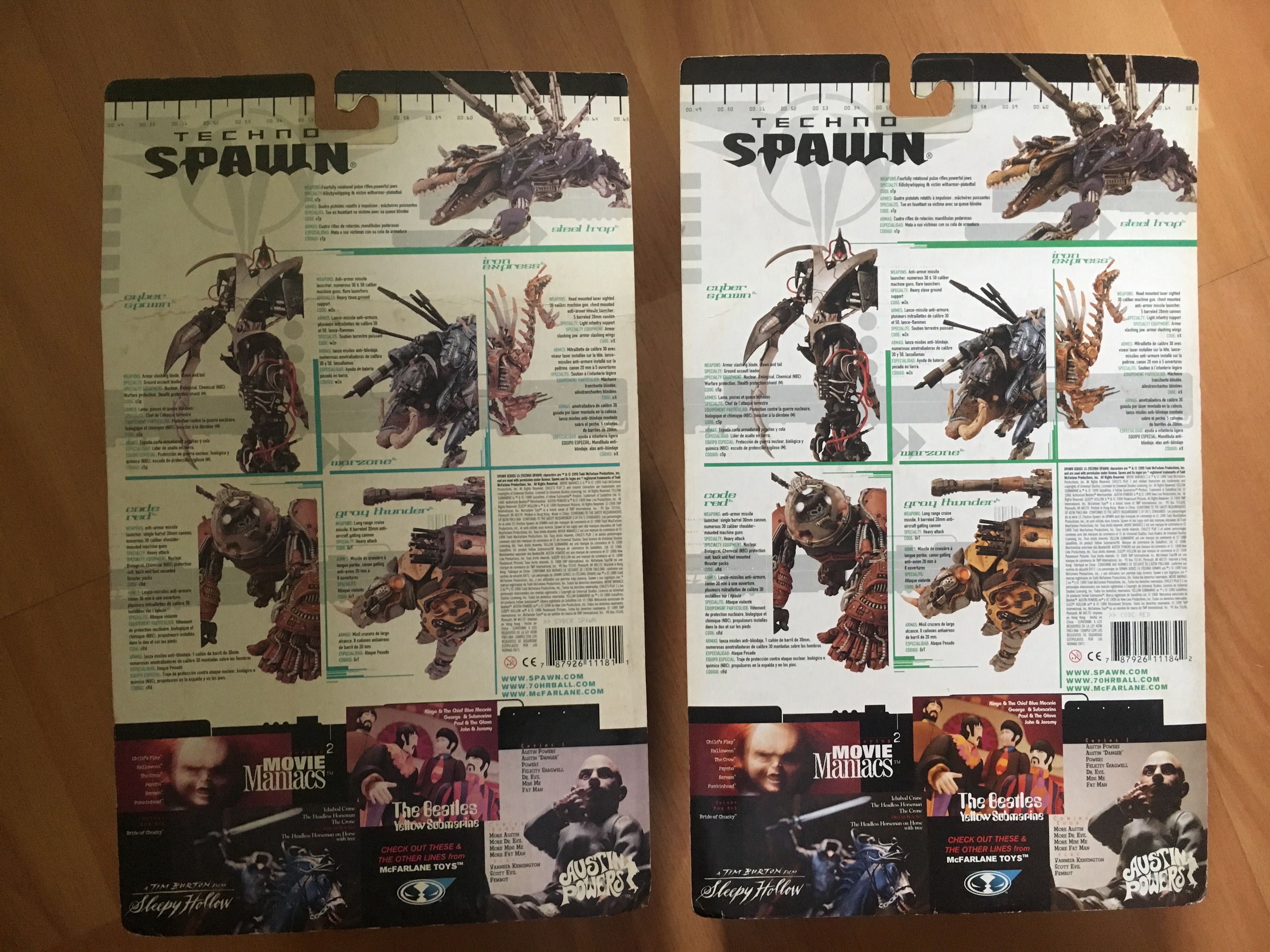 Techno Spawn: Cyber Spawn and Code Red (Category: Toy Figures) located in Singapore. Submitted by chas01 (Listing ID 172927551, Image 4). Description: Selling Techno Spawn: Cyber Spawn and Code Red. Both un-open. For condition please refer to attached photos. Thanks! .