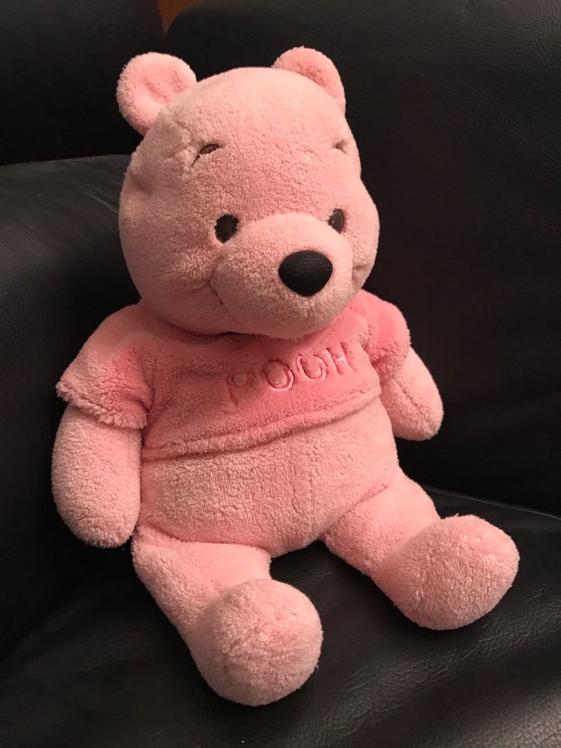 Unique Pink Disney Pooh Bear Plush Toy, Hobbies & Toys, Toys & Games on