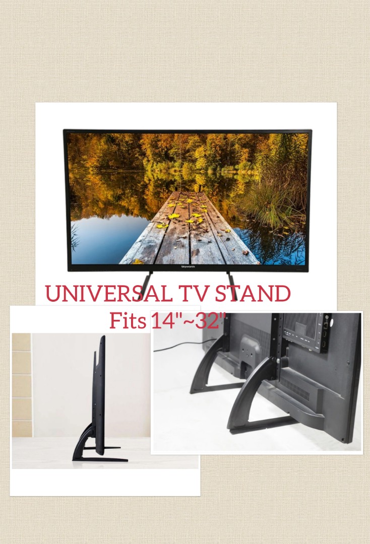 Universal Tv Stand Fits 14 32 Led Lcd Table Top Bracket Home Share This Listing