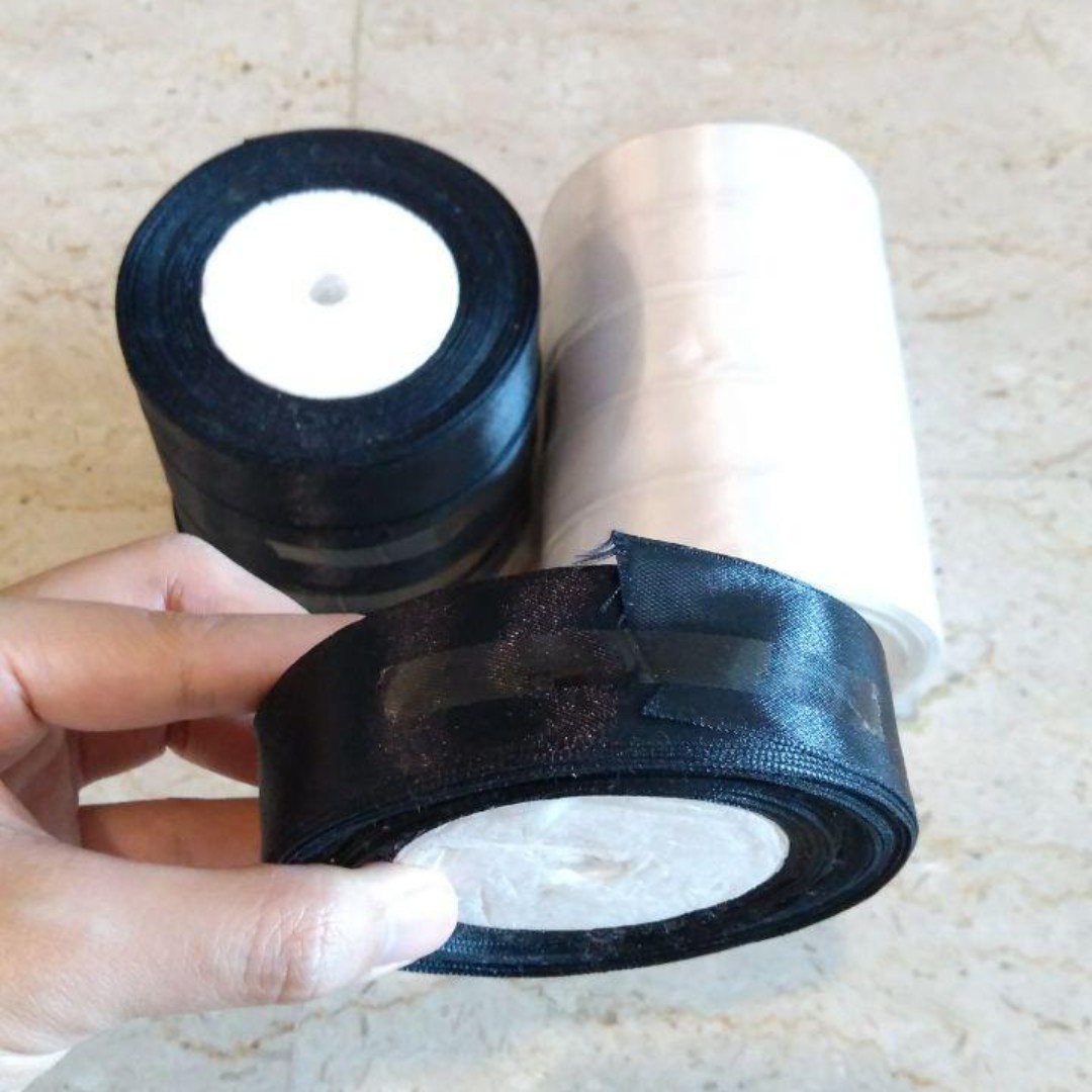 satin ribbon spools